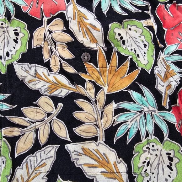 Batek Bay Hawaiian Shirt Mens Large Floral Button Up Beach Casual 100% Rayon - Picture 3 of 8
